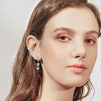 925 Sterling Silver Moissanite Hoop Dangle Earrings For Women Wedding Party BandsCo Straps