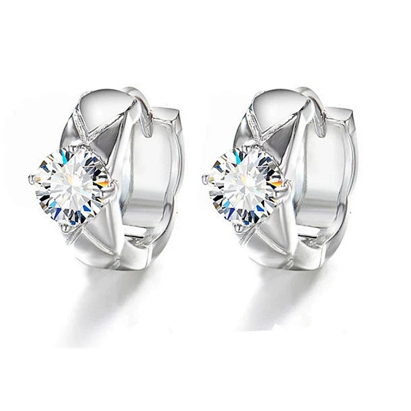 925 Sterling Silver Moissanite Hoop Earrings 0.50ctw Luxury Gifts for Women BandsCo Straps
