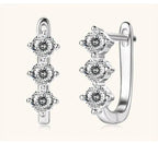 925 Sterling Silver Moissanite Hoop Earrings.1ct 6D For Women Valentine Gift BandsCo Straps