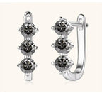 925 Sterling Silver Moissanite Hoop Earrings.1ct 6D For Women Valentine Gift BandsCo Straps