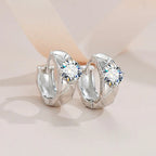 925 Sterling Silver Moissanite Hoop Earrings 0.50ctw Luxury Gifts for Women BandsCo Straps
