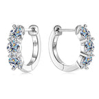 925 Sterling Silver Moissanite Hoop Earrings - Sparkling Gift for Women BandsCo Straps
