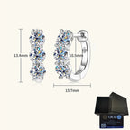 925 Sterling Silver Moissanite Hoop Earrings - Sparkling Gift for Women BandsCo Straps