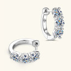 925 Sterling Silver Moissanite Hoop Earrings - Sparkling Gift for Women BandsCo Straps