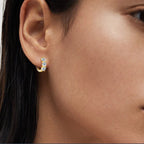 925 Sterling Silver Moissanite Hoop Earrings - Sparkling Gift for Women BandsCo Straps
