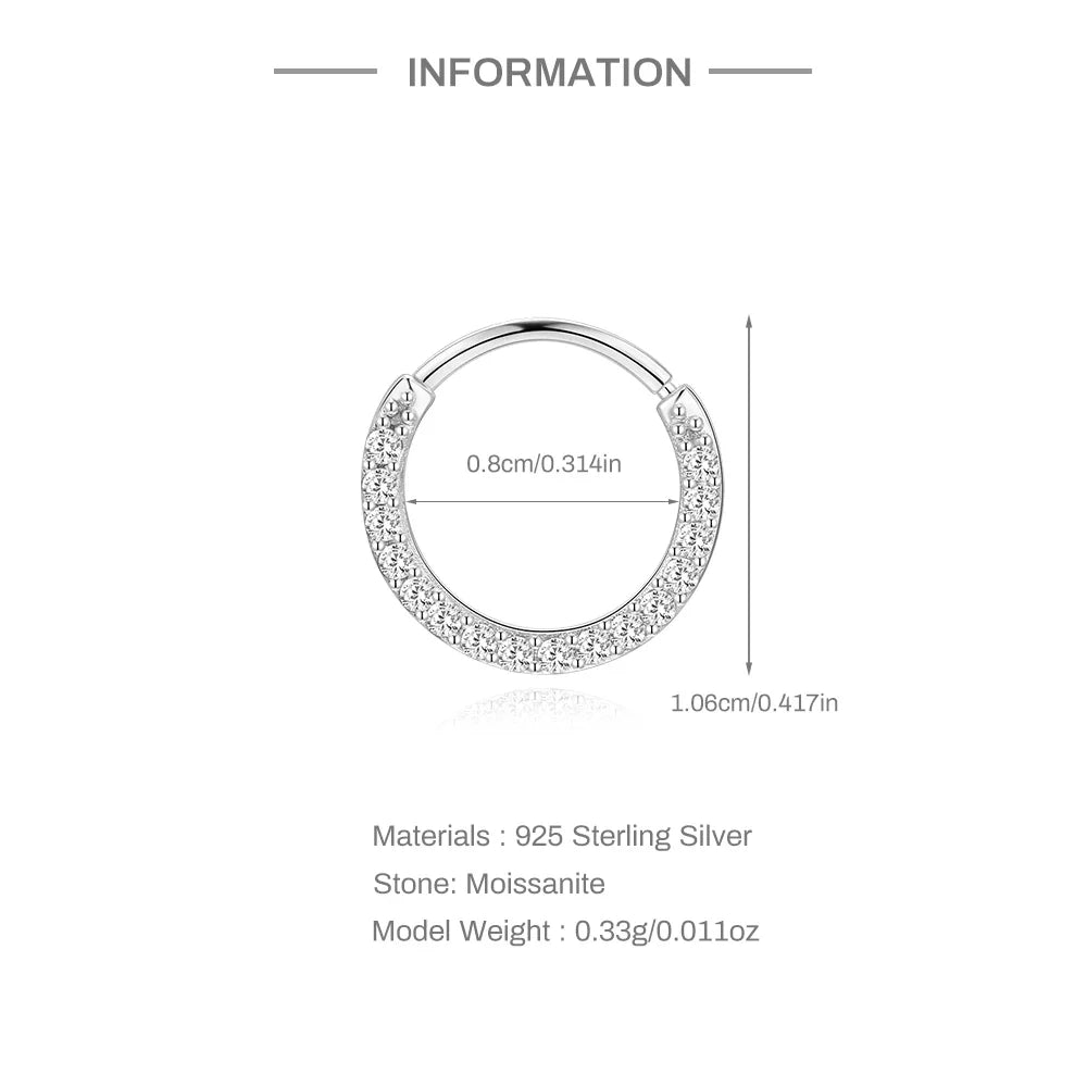 925 Sterling Silver Moissanite Stud Earrings Screw Back Four Claw Small Classic Fashion Jewelry BandsCo Straps