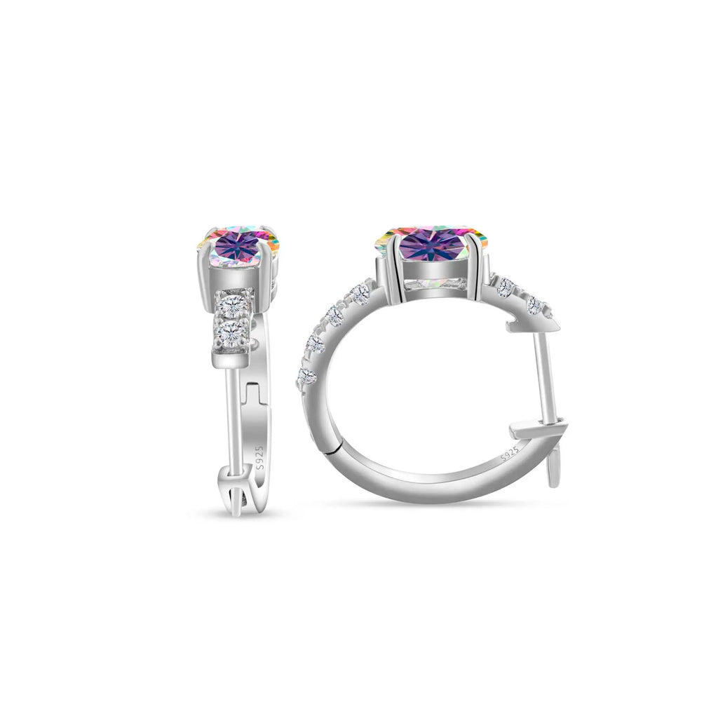 925 Sterling Silver Moissanite 1 Ct Oval Stud Earrings For Women GIA BandsCo Straps
