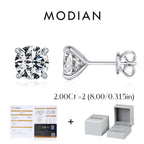 925 Sterling Silver Moissanite Round Stud Earrings D Color Sparkling BandsCo Straps