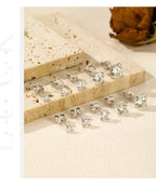 925 Sterling Silver Moissanite Round Stud Earrings D Color Sparkling BandsCo Straps