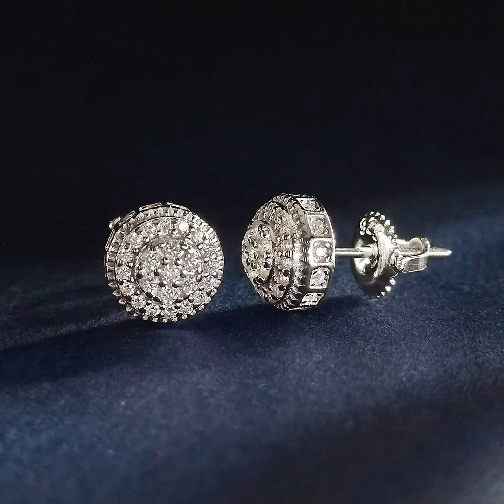 925 Sterling Silver Moissanite Round Stud Earrings - Wedding Birthday Gift BandsCo Straps