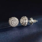 925 Sterling Silver Moissanite Round Stud Earrings - Wedding Birthday Gift BandsCo Straps