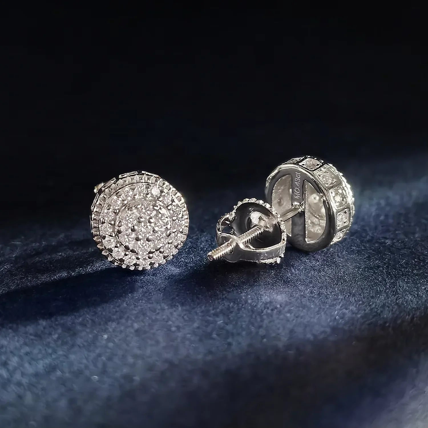 925 Sterling Silver Moissanite Round Stud Earrings - Wedding Birthday Gift BandsCo Straps