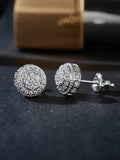 925 Sterling Silver Moissanite Round Stud Earrings - Wedding Birthday Gift BandsCo Straps