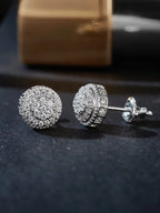 925 Sterling Silver Moissanite Round Stud Earrings - Wedding Birthday Gift BandsCo Straps