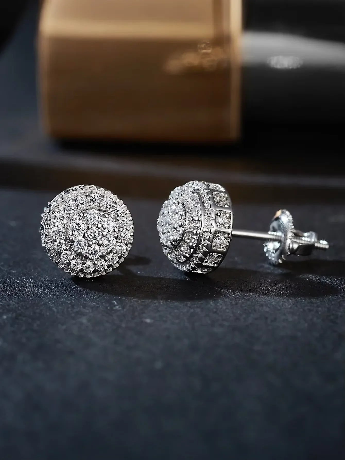 925 Sterling Silver Moissanite Round Stud Earrings - Wedding Birthday Gift BandsCo Straps