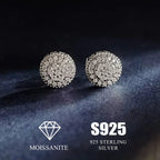 925 Sterling Silver Moissanite Round Stud Earrings - Wedding Birthday Gift BandsCo Straps