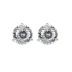 925 Sterling Silver Moissanite Stud Earrings 0.5CT 1CT Women Classic BandsCo Straps