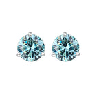 925 Sterling Silver Moissanite Stud Earrings 0.5CT 1CT Women Classic BandsCo Straps