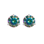 925 Sterling Silver Moissanite Stud Earrings 0.5CT 1CT Women Classic BandsCo Straps