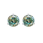 925 Sterling Silver Moissanite Stud Earrings 0.5CT 1CT Women Classic BandsCo Straps