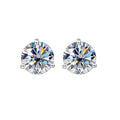925 Sterling Silver Moissanite Stud Earrings 0.5CT 1CT Women Classic BandsCo Straps