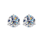 925 Sterling Silver Moissanite Stud Earrings 0.5CT 1CT Women Classic BandsCo Straps