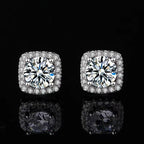 925 Sterling Silver Moissanite Stud Earrings 1-2 Carat Couples Men Women Gift BandsCo Straps
