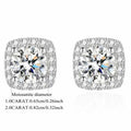925 Sterling Silver Moissanite Stud Earrings 1-2 Carat Couples Men Women Gift BandsCo Straps
