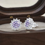 925 Sterling Silver Moissanite Stud Earrings With 1ct Moissanite Pendant BandsCo Straps