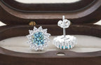 925 Sterling Silver Moissanite Stud Earrings With 1ct Moissanite Pendant BandsCo Straps