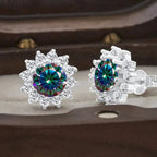 925 Sterling Silver Moissanite Stud Earrings With 1ct Moissanite Pendant BandsCo Straps