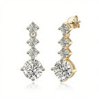 925 Sterling Silver Moissanite Stud Earrings 2.6ct Classic Simple Luxury BandsCo Straps