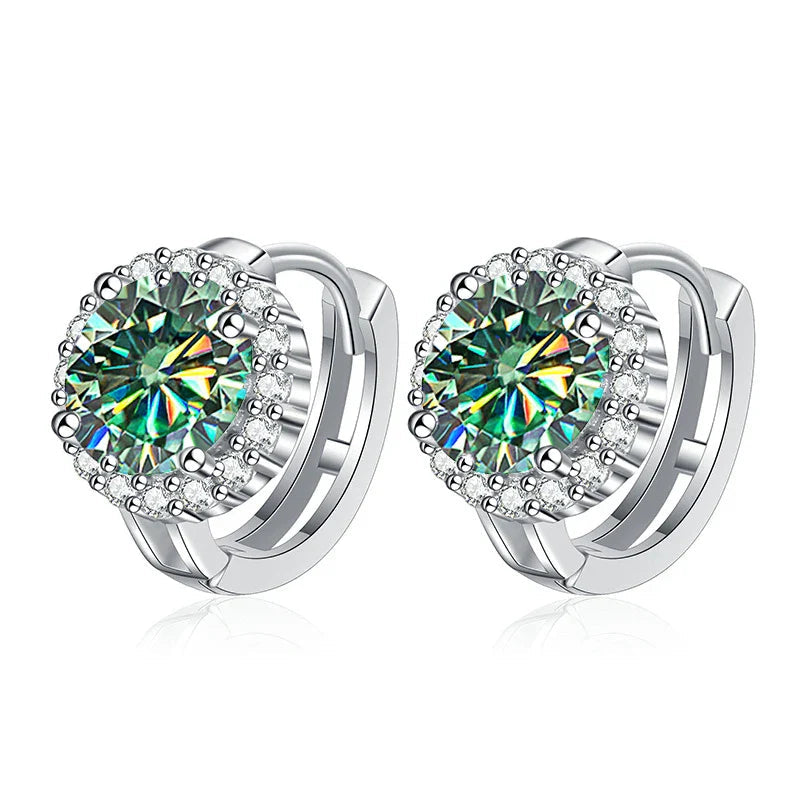 925 Sterling Silver D Color Moissanite Stud Earrings For Women Wedding BandsCo Straps