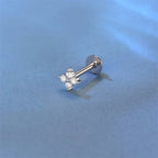 925 Sterling Silver Moissanite Stud Earrings Screw Back Four Claw Small Classic Fashion Jewelry BandsCo Straps