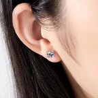 925 Sterling Silver Moissanite Stud Earrings Round VVS1 Pink Yellow Gift BandsCo Straps