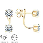 925 Sterling Silver 1ct Moissanite Stud Earrings Unisex Casual Daily BandsCo Straps