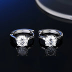 925 Sterling Silver Moissanite Stud Earrings VVS1 Cut GRA Certificate Unisex BandsCo Straps