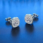 925 Sterling Silver Moissanite Stud Earrings VVS1 Cut GRA Certificate Unisex BandsCo Straps