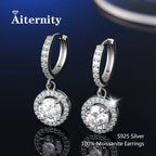 925 Sterling Silver Moissanite Stud Earrings VVS1 Cut GRA Certificate Unisex BandsCo Straps
