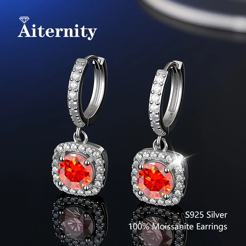 925 Sterling Silver Moissanite Stud Earrings VVS1 Cut GRA Certificate Unisex BandsCo Straps