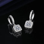 925 Sterling Silver Moissanite Stud Earrings VVS1 Cut GRA Certificate Unisex BandsCo Straps