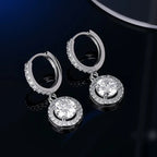 925 Sterling Silver Moissanite Stud Earrings VVS1 Cut GRA Certificate Unisex BandsCo Straps