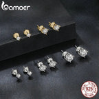 925 Sterling Silver Moissanite Stud Earrings VVS1 Lab Diamond Gift Unisex Party BandsCo Straps