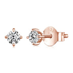 925 Sterling Silver Moissanite Stud Earrings VVS1 Lab Diamond Gift Unisex Party BandsCo Straps