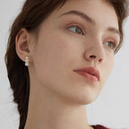 925 Sterling Silver Moissanite Twisted Stud Earrings Couples Personalized BandsCo Straps