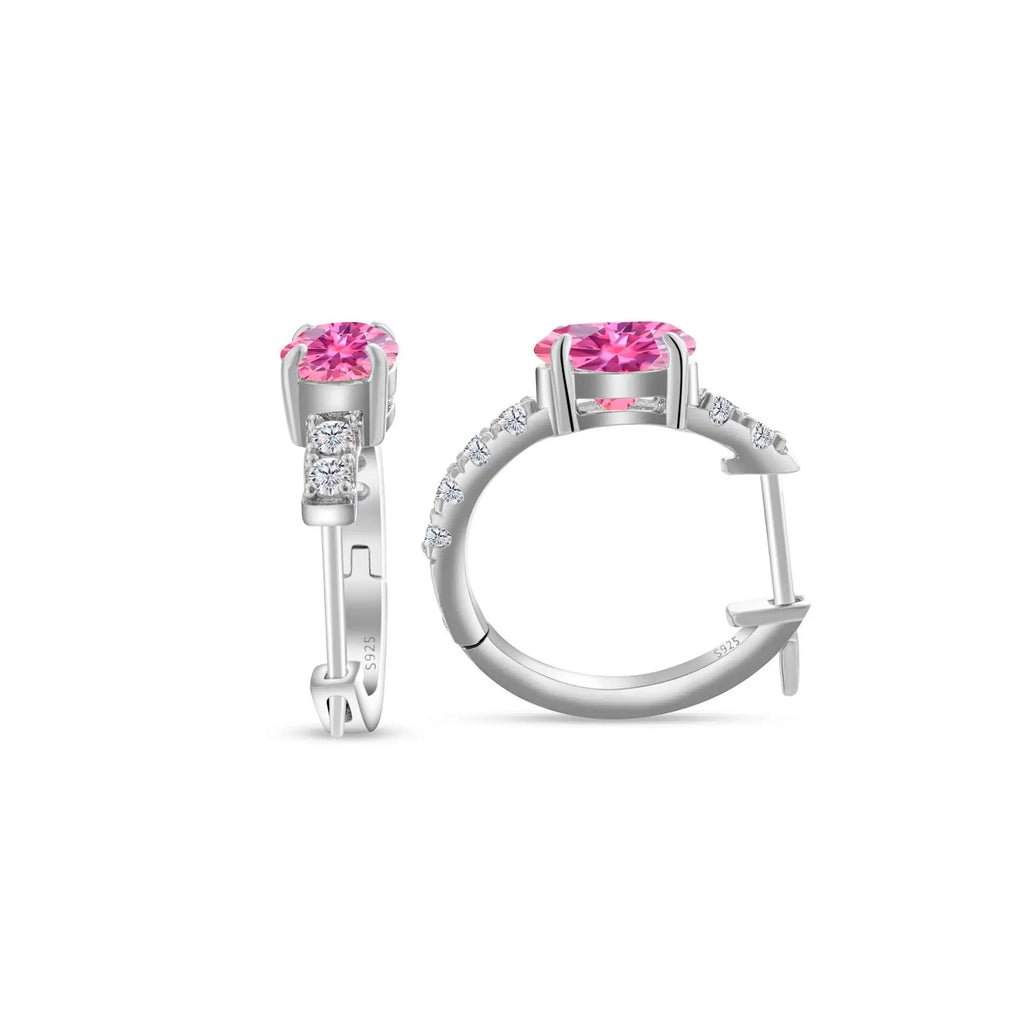 925 Sterling Silver Moissanite 1 Ct Oval Stud Earrings For Women GIA BandsCo Straps