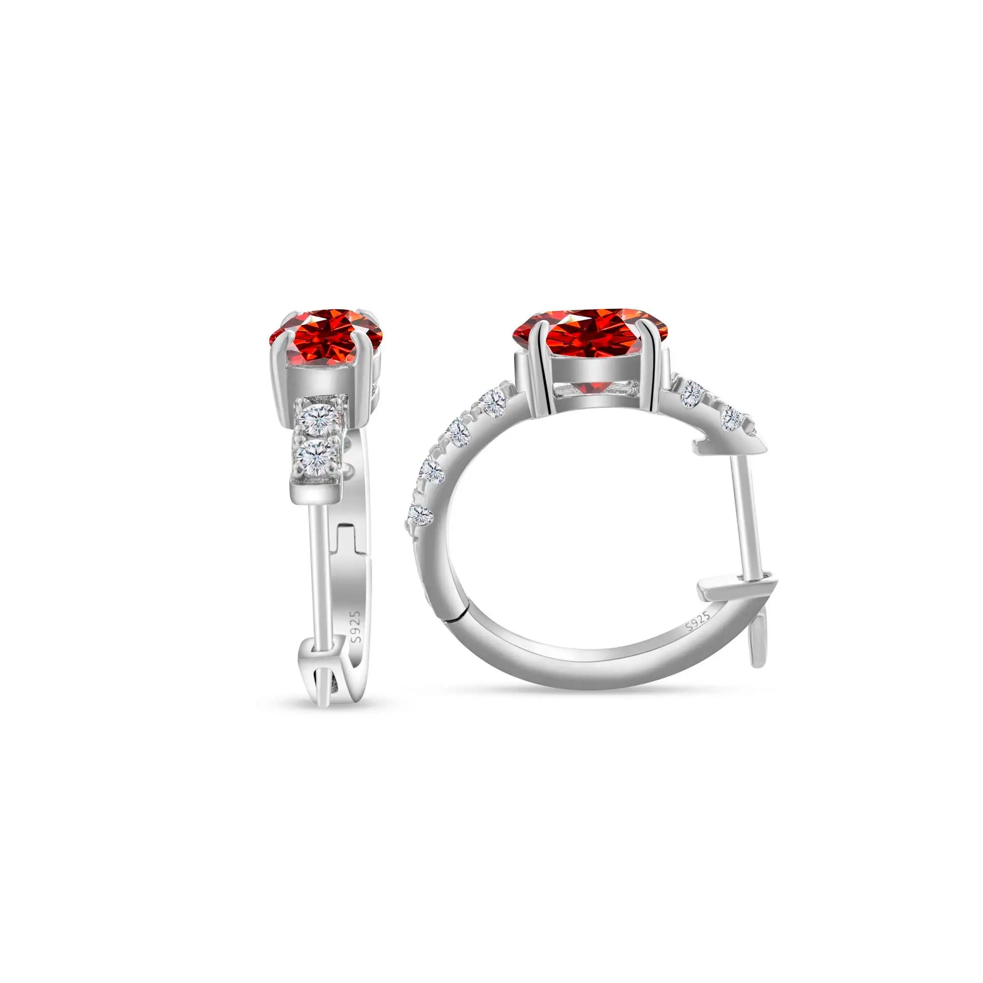 925 Sterling Silver Moissanite 1 Ct Oval Stud Earrings For Women GIA BandsCo Straps