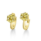 925 Sterling Silver Moissanite Clip-On Earrings Round Six-Prong White Gold BandsCo Straps