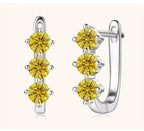925 Sterling Silver Moissanite Hoop Earrings.1ct 6D For Women Valentine Gift BandsCo Straps