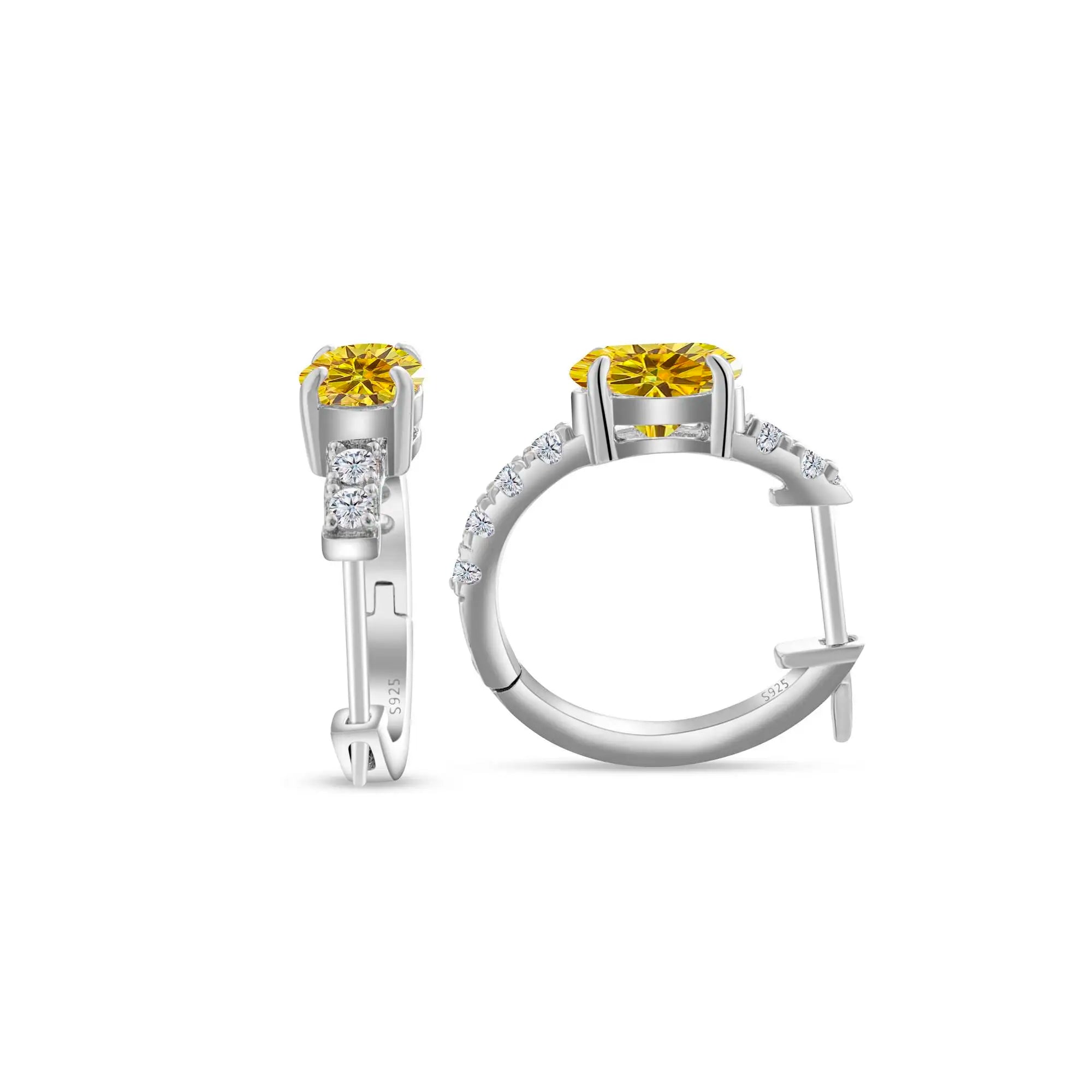 925 Sterling Silver Moissanite 1 Ct Oval Stud Earrings For Women GIA BandsCo Straps